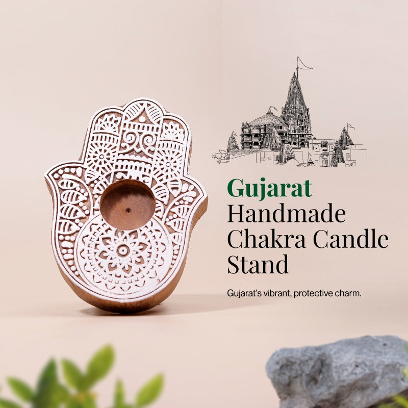 Grand Indian Wellness Hamper-candle stand