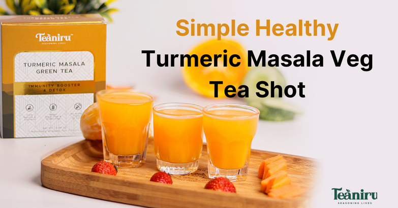 Simple Healthy Turmeric Masala Veg Tea Shot