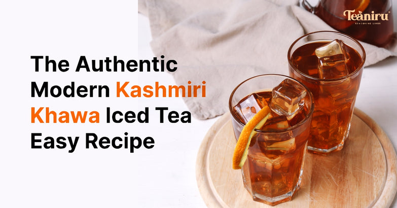 Kashmiri kahwa ice tea recipe
