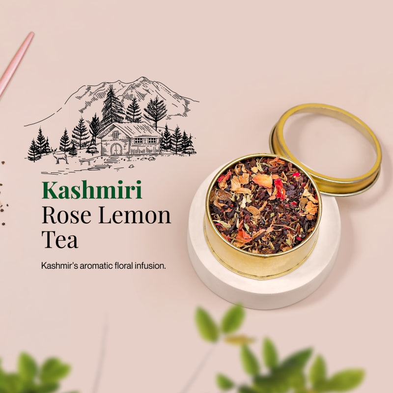 Grand Indian Wellness Hamper-Rose Lemon Tea