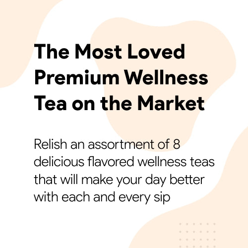 Improve your day with Assorted Wellness Tea Kit - 8 flavors of delectable wellness teas in every sip