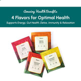 Health Benefits of Flavored Green Tea: Detox, Immunity, & Relaxation. 4 Flavors for Optimal Health.