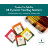 Premium Flavored Green Tea Selection - 28 Pyramid Tea Bags with Full Leaves, No Dust or Damage.