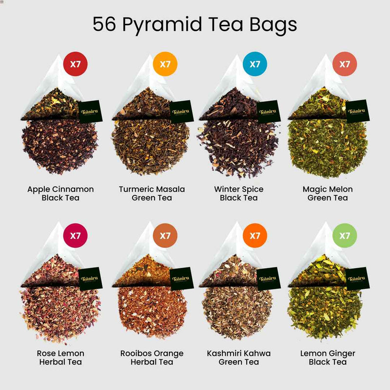 8 Wonders tea flavors and tea bag counts